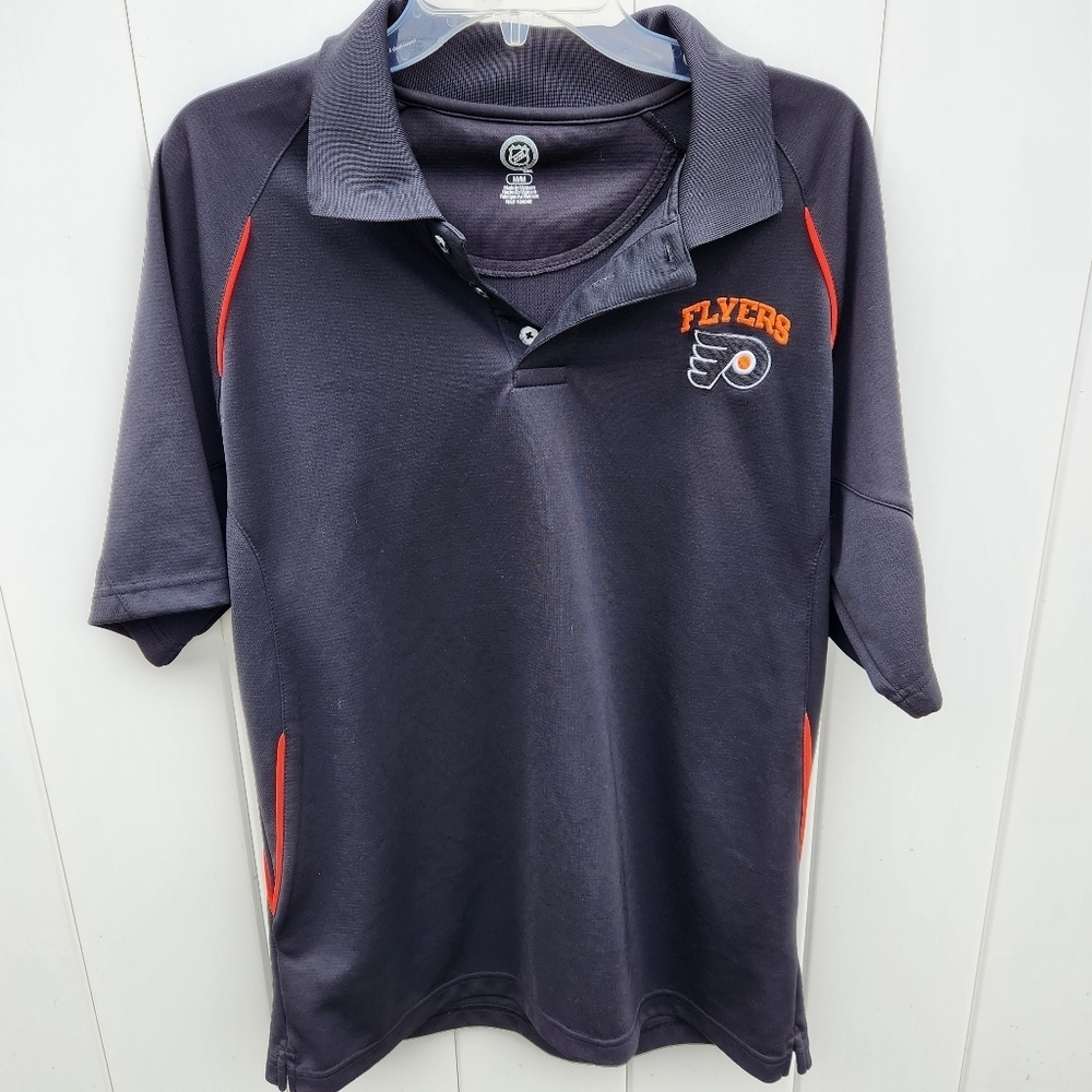 NHL Philadelphia Flyers Hockey Polo Golf Shirt Men's Size Medium